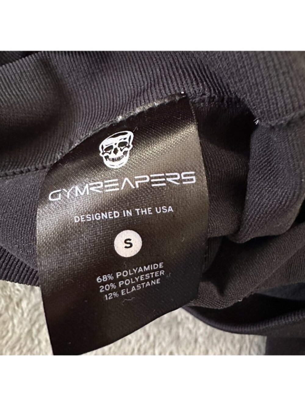 Gym Reapers Black Biker Shorts Women's SMALL Scrunch Athletic Gymreapers - Picture 3 of 4